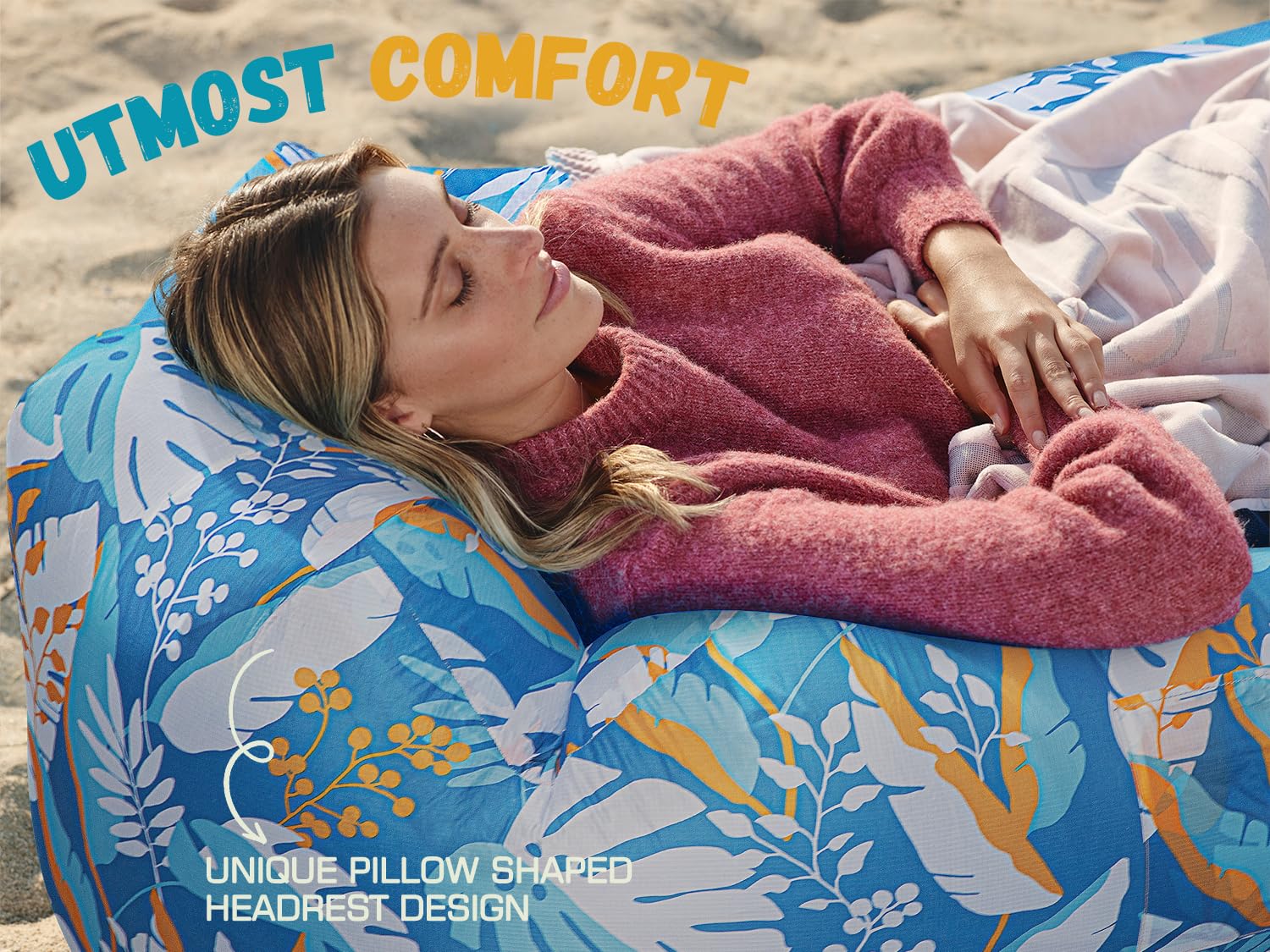 WEKAPO Inflatable Couch Air Lounger Chair - Camping & Beach